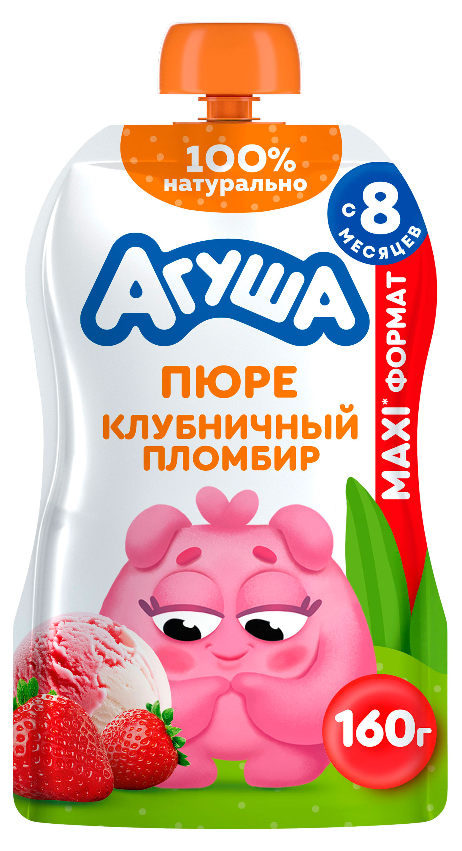 

Пюре Агуша Клубничный пломбир с 8 мес., 160 г