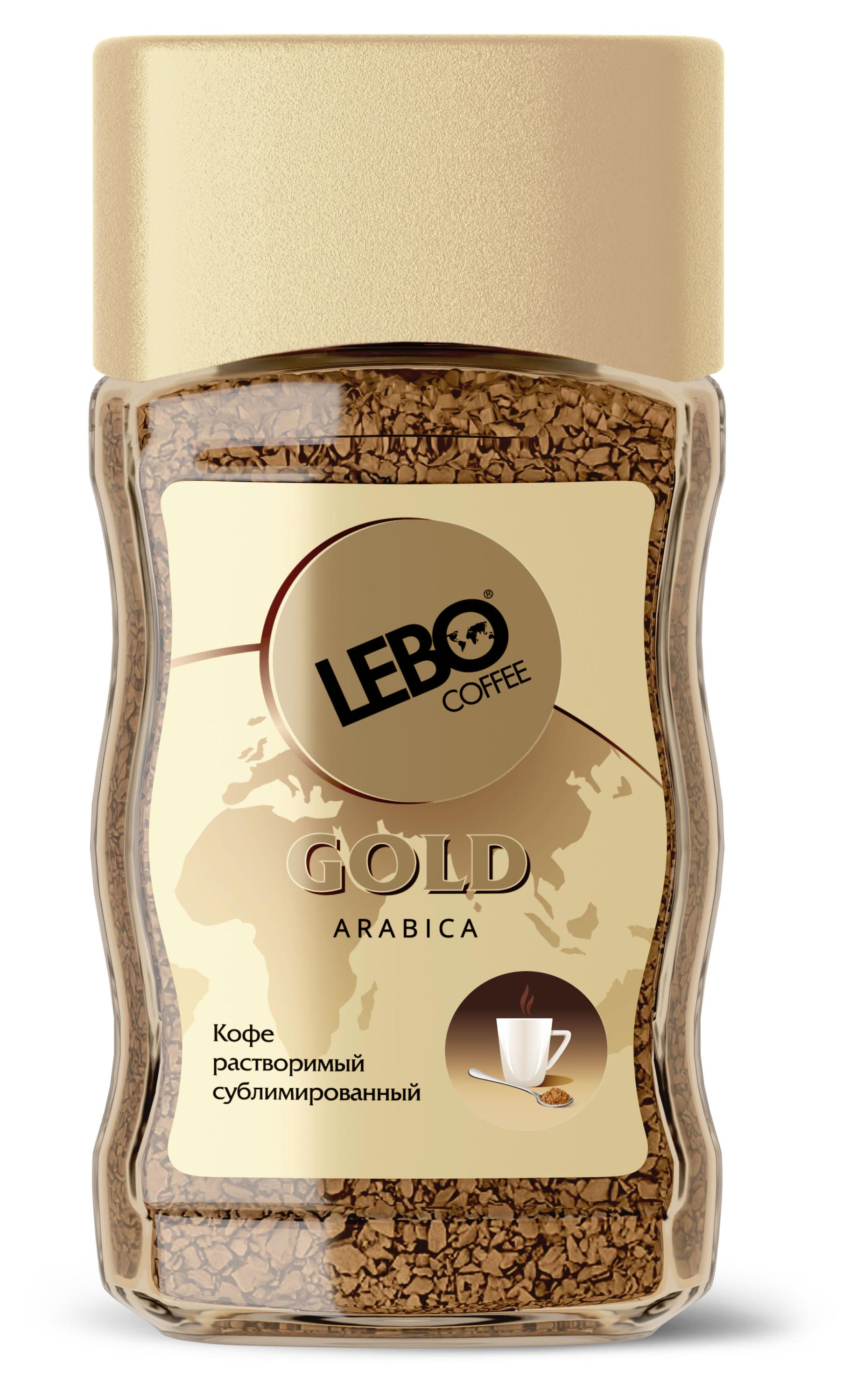 Изображение товара Кофе растворимый Lebo Gold сублимированный, 100 г