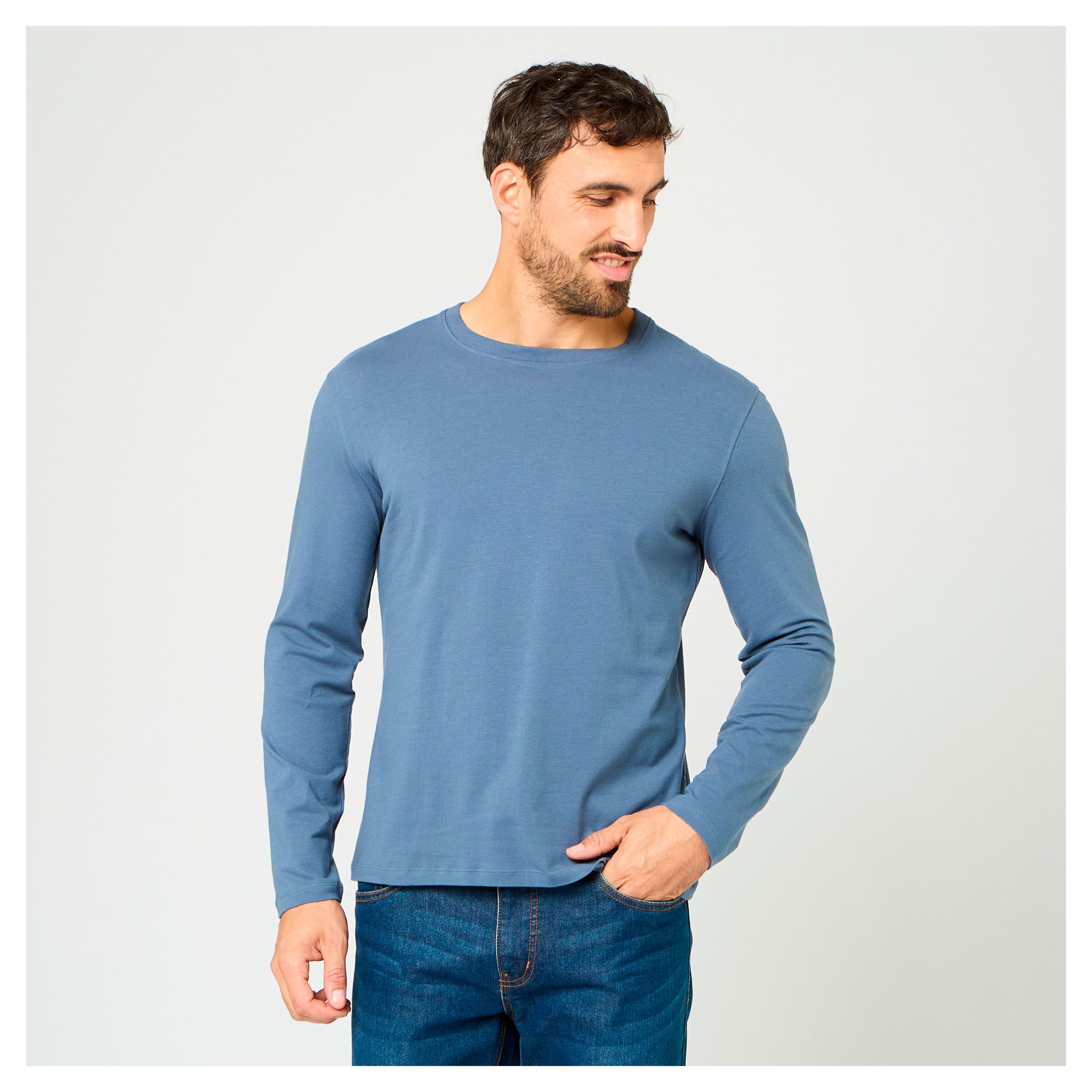 Изображение товара Футболка мужская InExtenso с длинным рукавом голубая, р.S-XXL