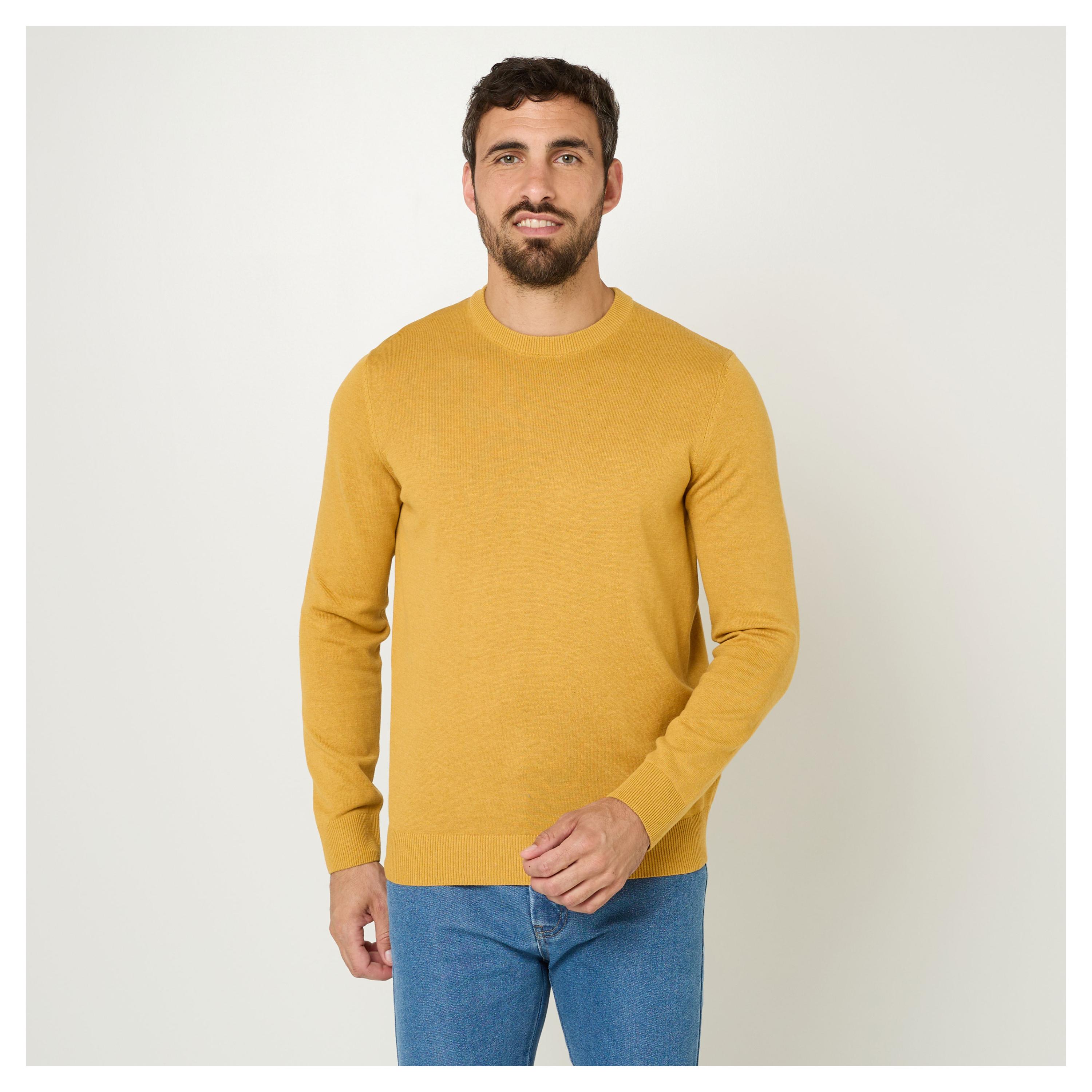 Изображение товара Пуловер мужской InExtenso круглый ворот желтый, р. S-XXL