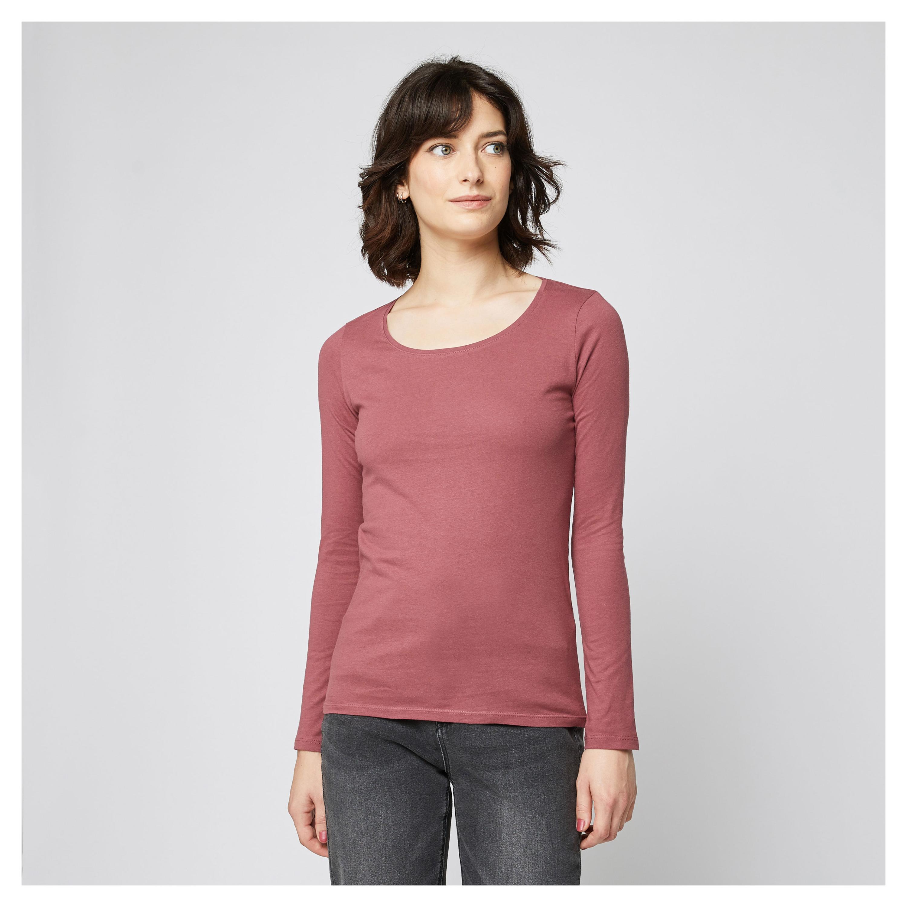 Изображение товара Футболка женская InExtenso с длинным рукавом розовая, р. XS-XXL