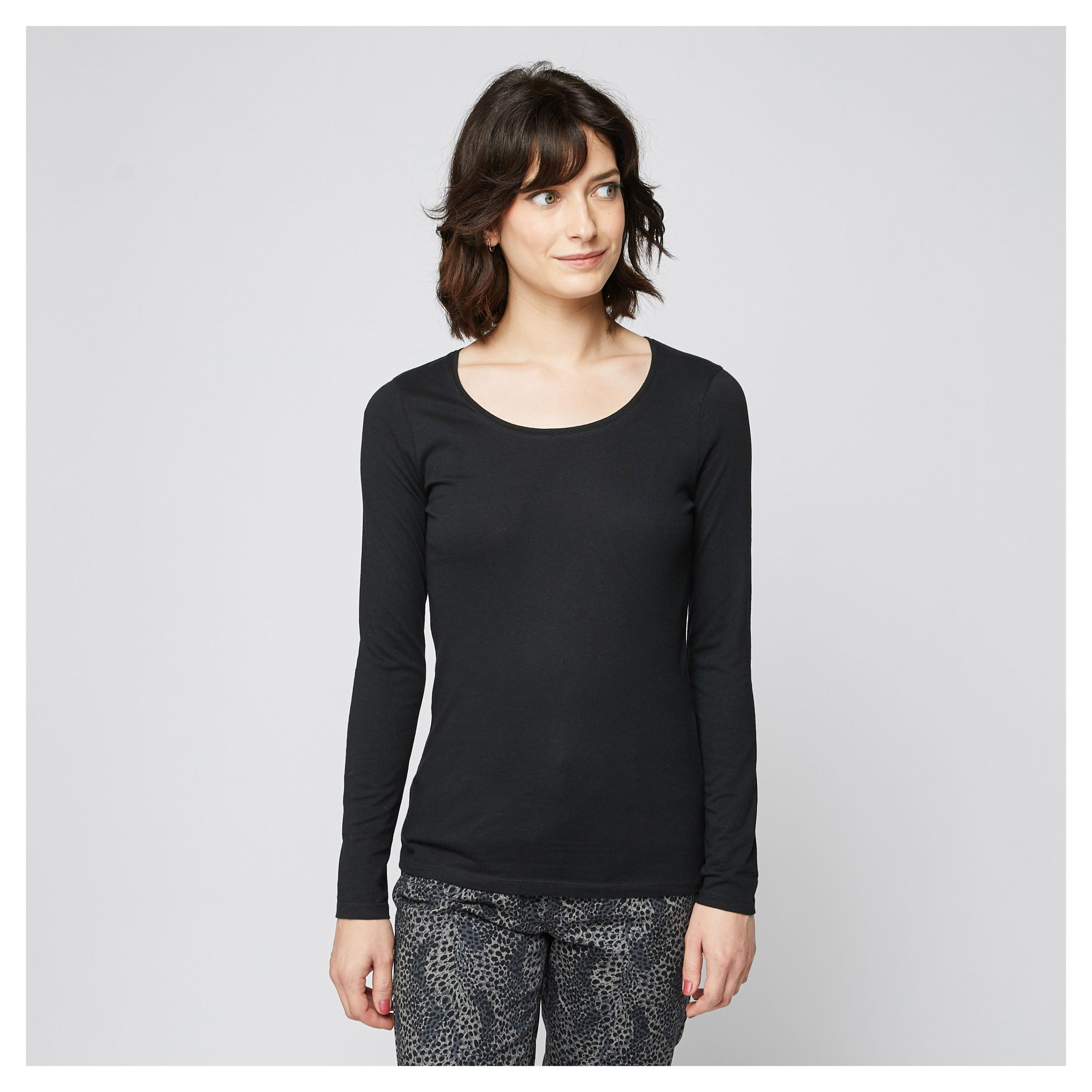 Изображение товара Футболка женская InExtenso с длинным рукавом черная, р. XS-XXL