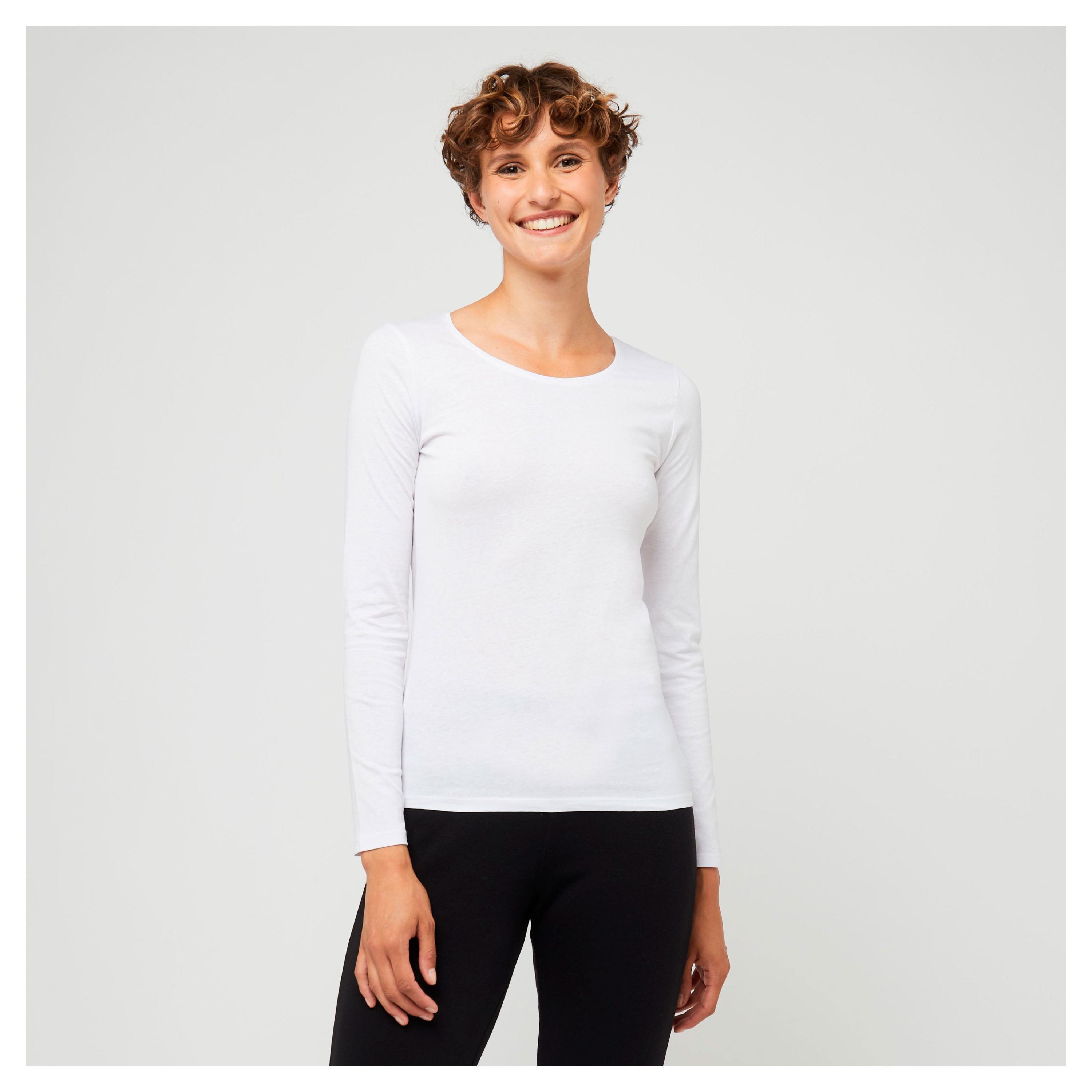 Изображение товара Футболка женская InExtenso с длинныс рукавом белая, р.XS-XXL