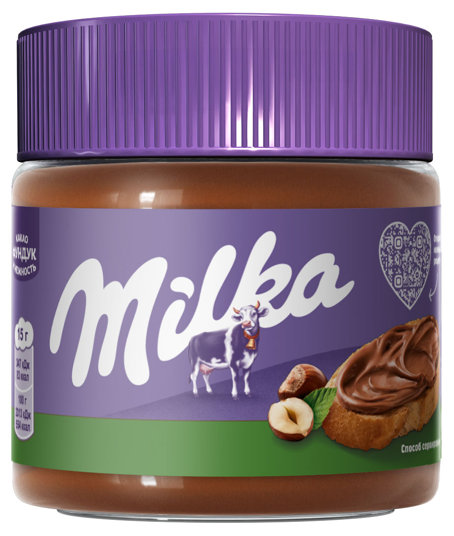 Изображение товара Паста шоколадно-ореховая Milka с добавлением какао
