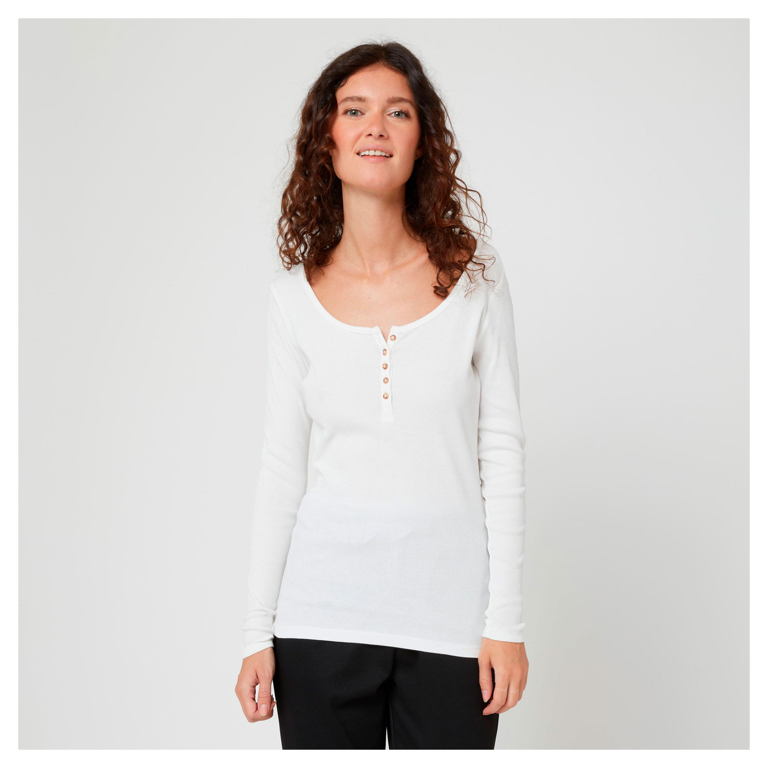 Изображение товара Футболка женская InExtenso с длинныс рукавом белая, р.XS-XXL