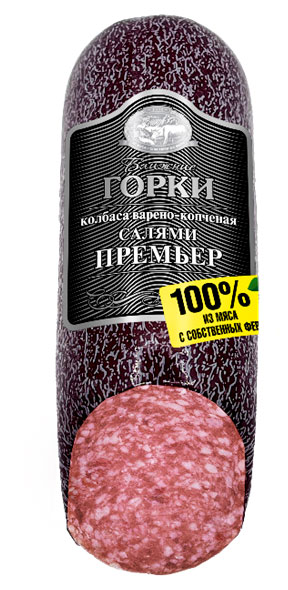 Изображение товара Колбаса варено-копченая «Ближние горки» салями премьер, 300 г