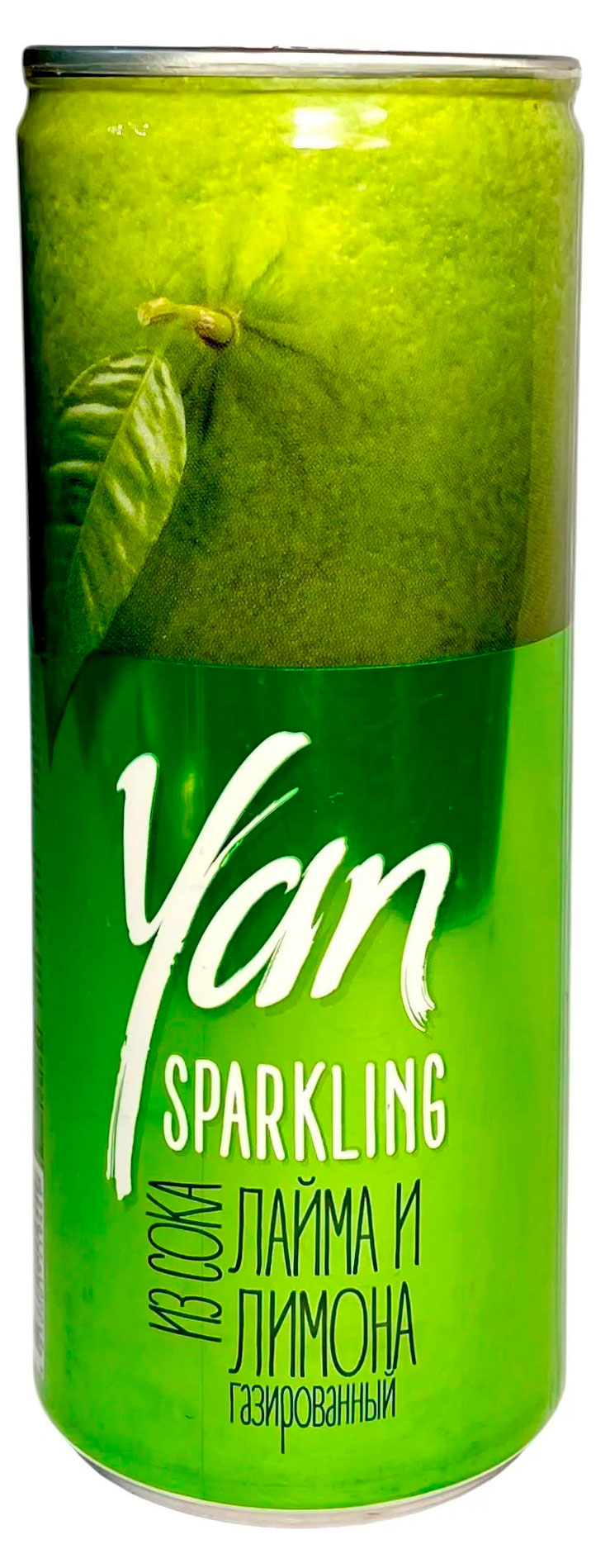 Изображение товара Напиток сокосодержащий Yan Sparkling из сока лимона и лайма газированный, 250 мл