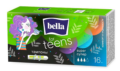 

Тампоны Bella for teens Super Польша, 16 шт