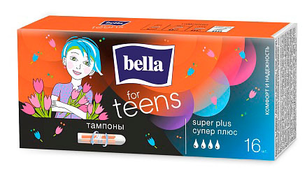Изображение товара Тампоны Bella for teens Super plus Польша, 16 шт