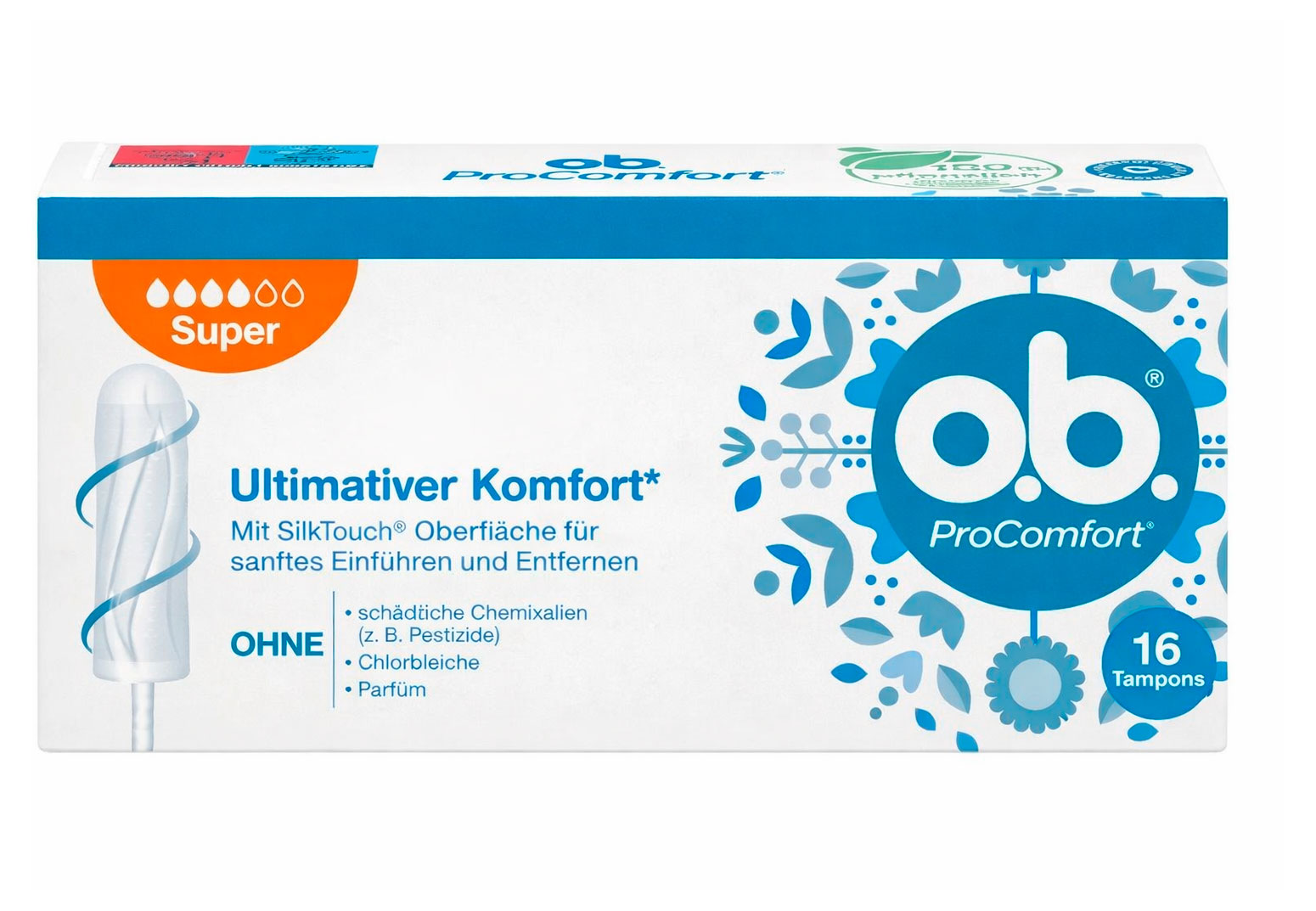 Изображение товара Тампоны O.b. ProComfort Super Франция, 16 шт