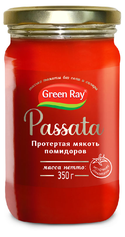 Изображение товара Протертая мякоть томатов Green Ray Passata, 350 г