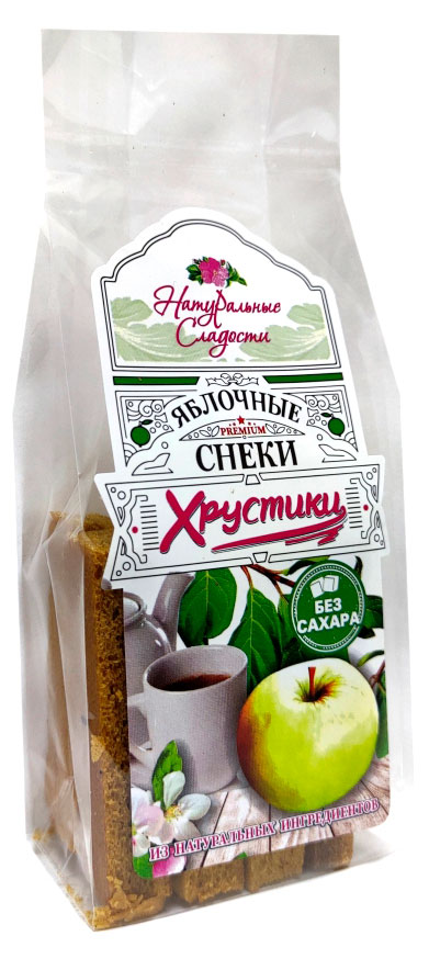Изображение товара Снеки яблочные «Натуральные сладости» Хрустики без сахара, 50 г