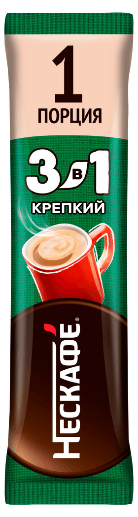 Изображение товара Напиток кофейный растворимый «Нескафе» 3 в 1 Крепкий, 14,5 г