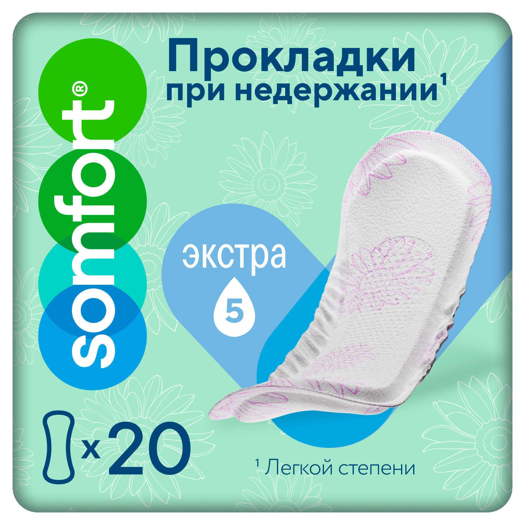 

Прокладки урологические Somfort Lady Active Extra, 20 шт