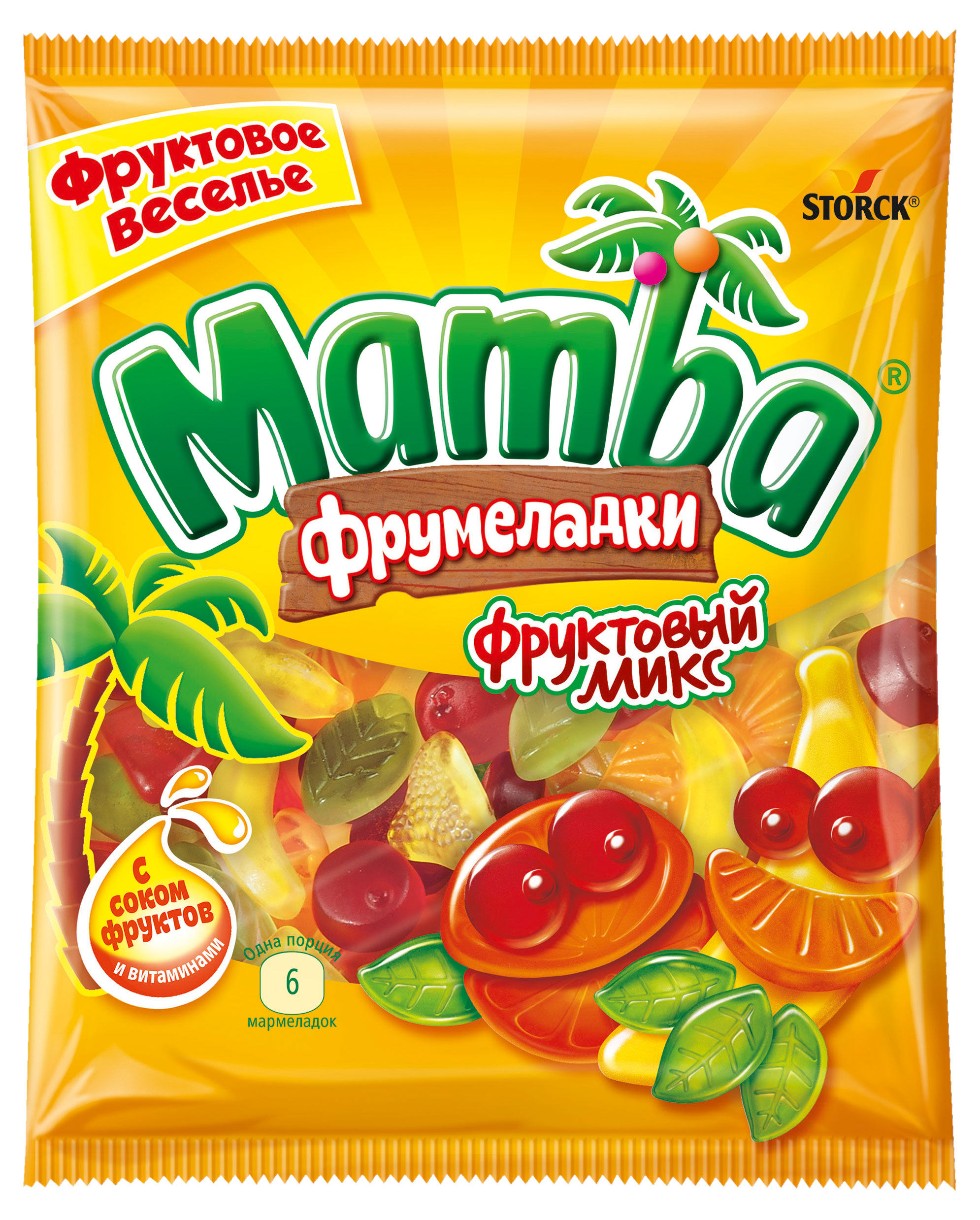 Изображение товара Мармелад жевательный Mamba Фруктовый микс Германия, 72 г