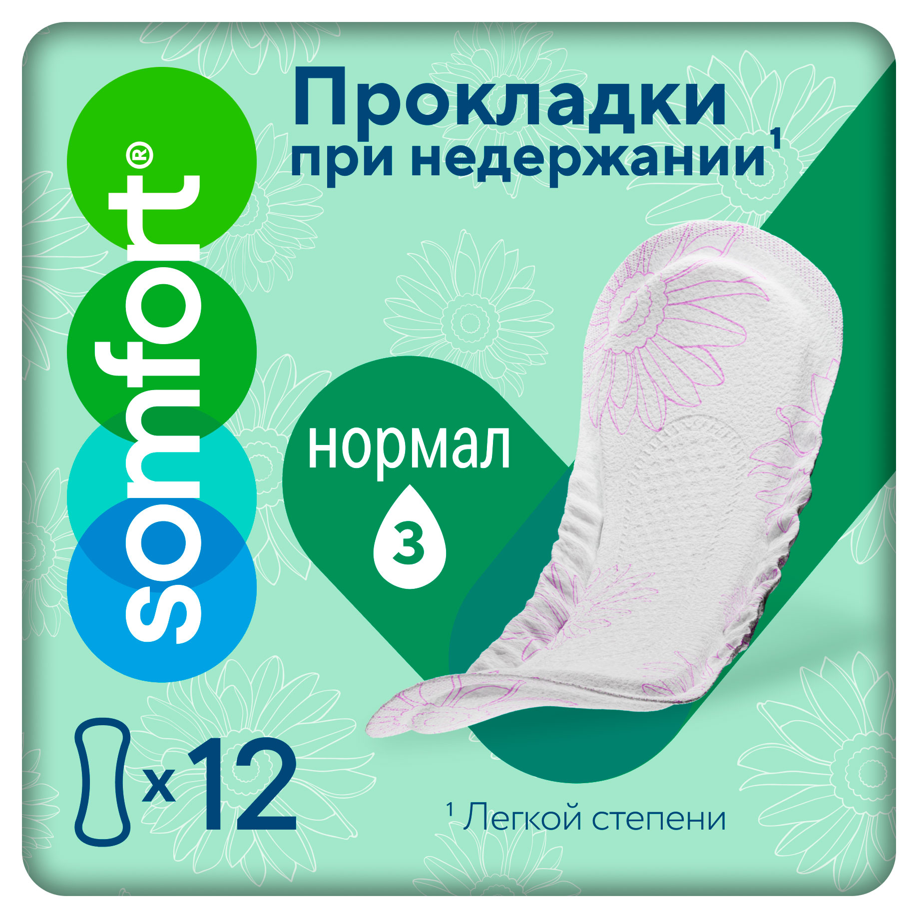 Изображение товара Прокладки урологические Somfort Lady Active Normal 12 шт для женщин