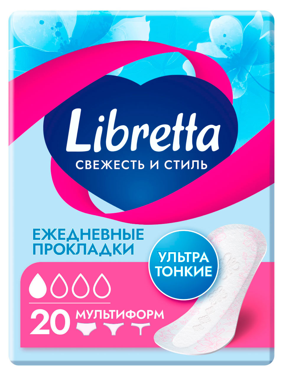 Изображение товара Прокладки ежедневные Libretta Мультиформ ультратонкие 20 шт - комфорт и защита женщин