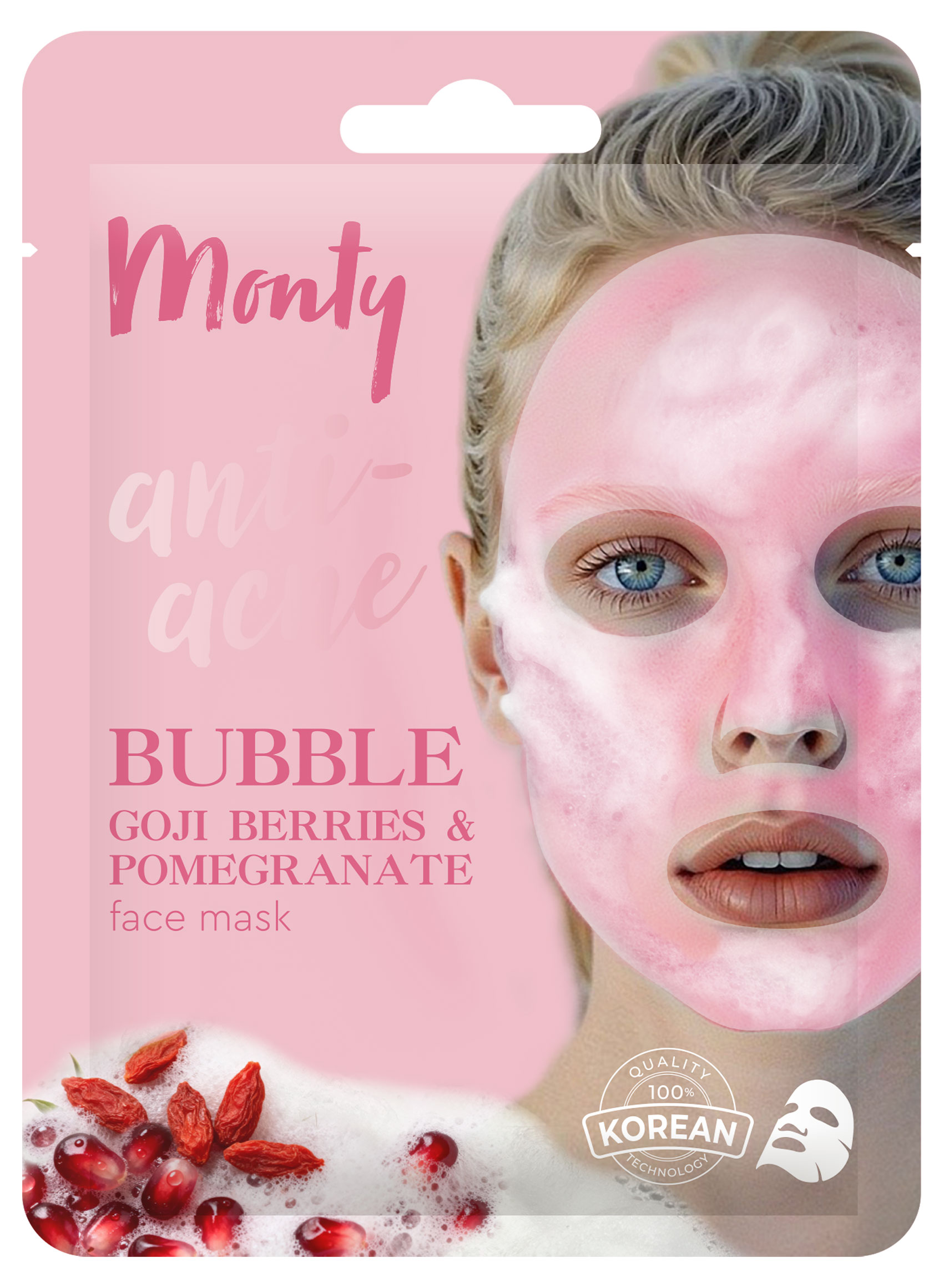 Маска для лица Monty Пузырьковая Анти-акне, 30 мл