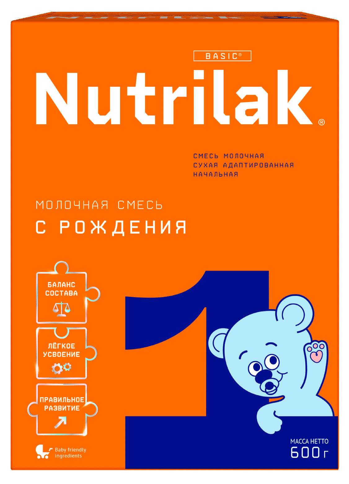 

Смесь сухая молочная Nutrilak 1 с рождения, 600 г