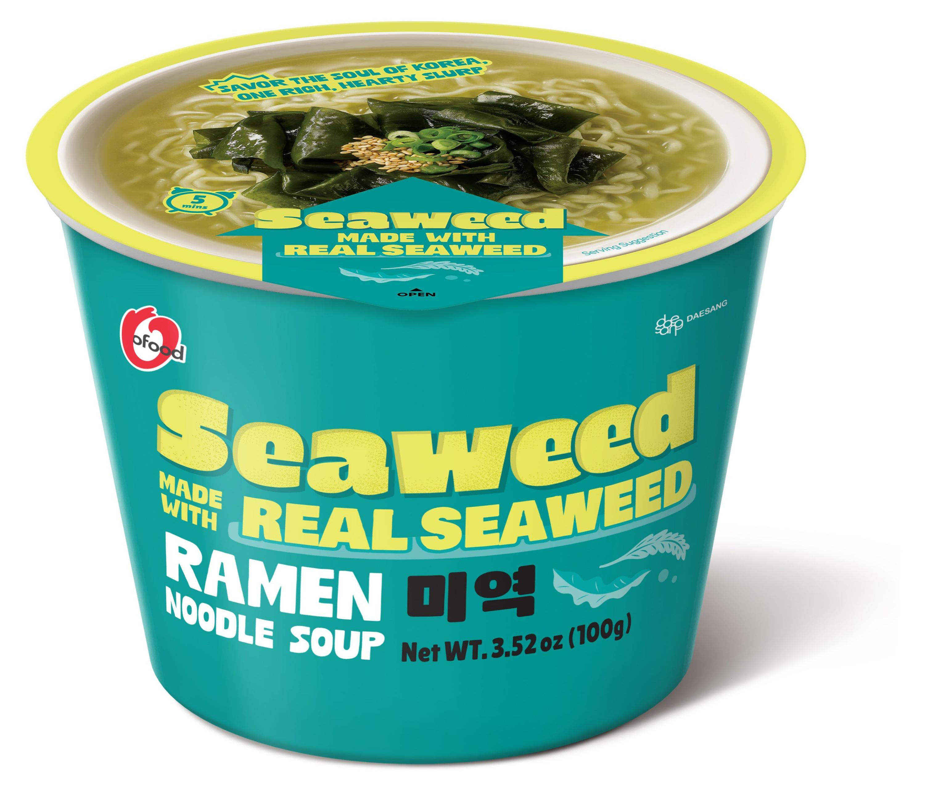 Изображение товара Лапша быстрого приготовления O'Food Seaweed Ramen со вкусом морских водорослей, 100 г