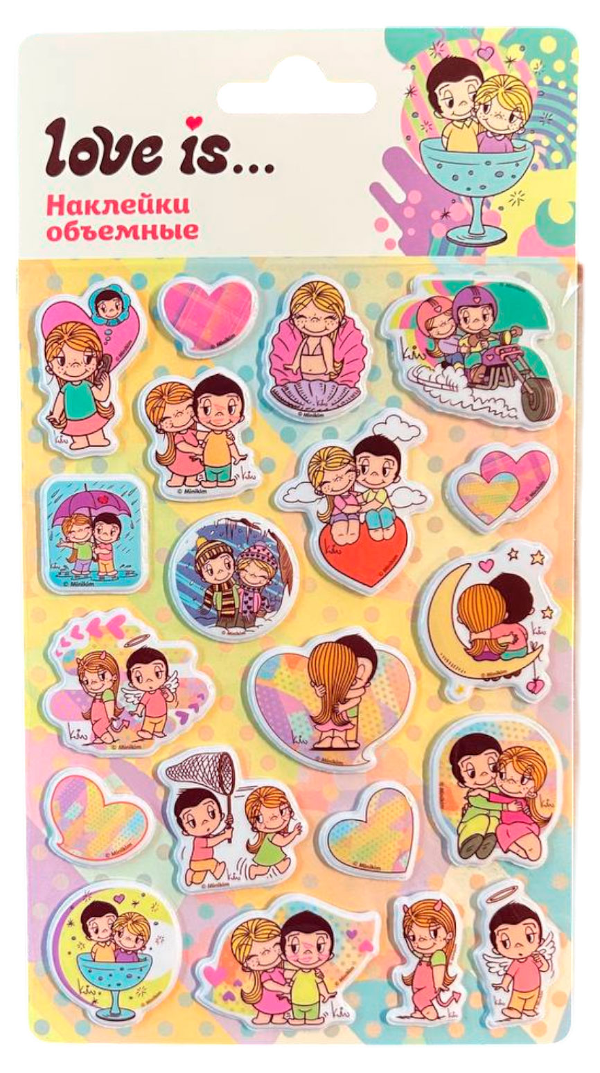 Изображение товара Объемные детские наклейки ND PLAY Love is (1 шт в ассортименте)