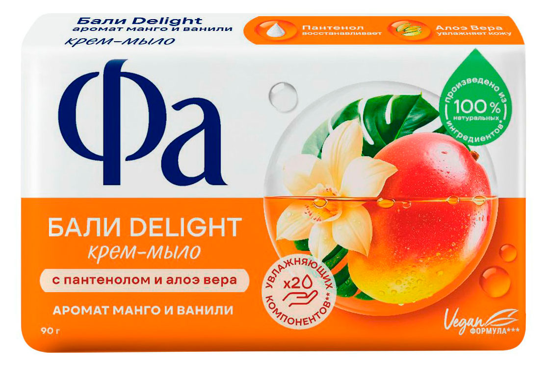 Изображение товара Крем-мыло туалетное «Фа» Бали Delight с манго и ванилью, 90 г