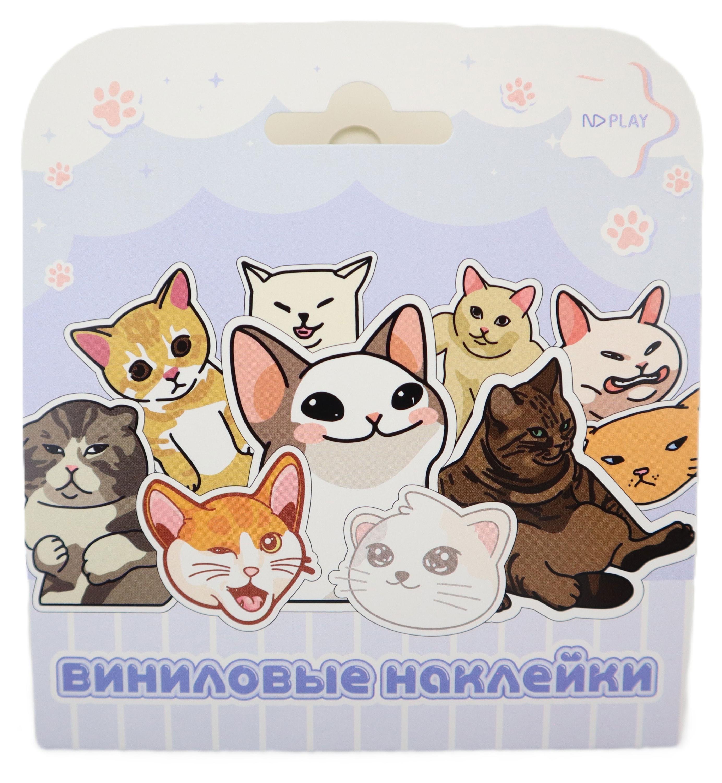 Изображение товара Наклейки виниловые Nd play Мемные коты, 25 наклеек