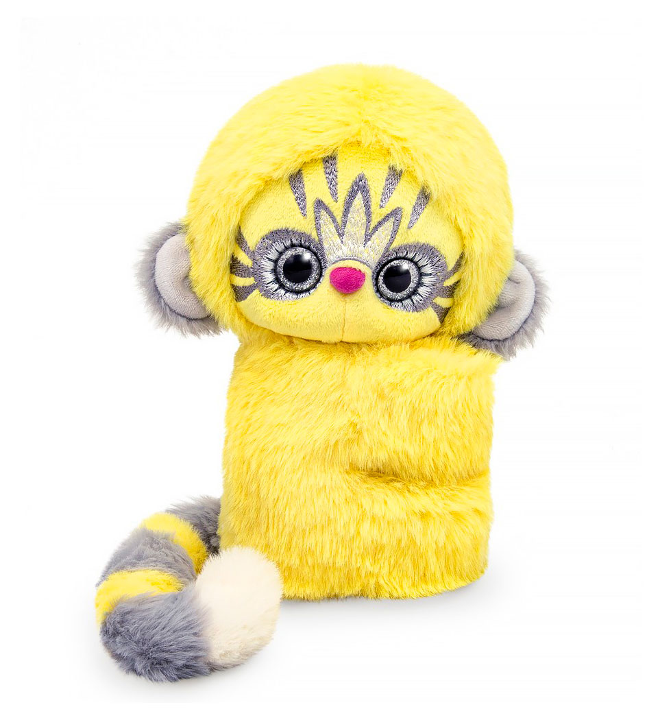 

Игрушка мягкая Basik&Co Lori Colory Эйка на 2 браслетах желтая, 20 см