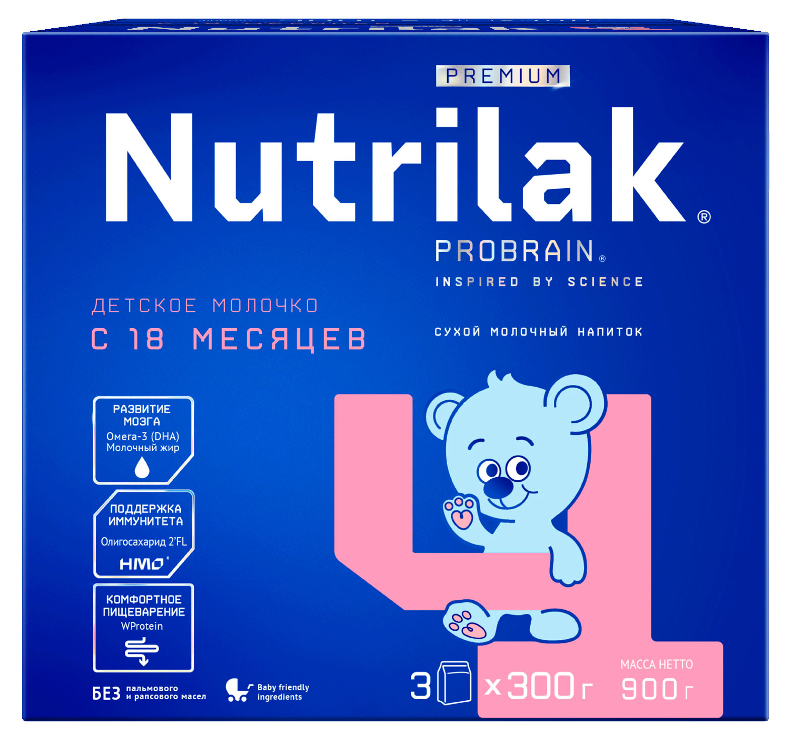 Изображение товара Смесь молочная Nutrilak Premium 4 с 18 месяцев, 900 г