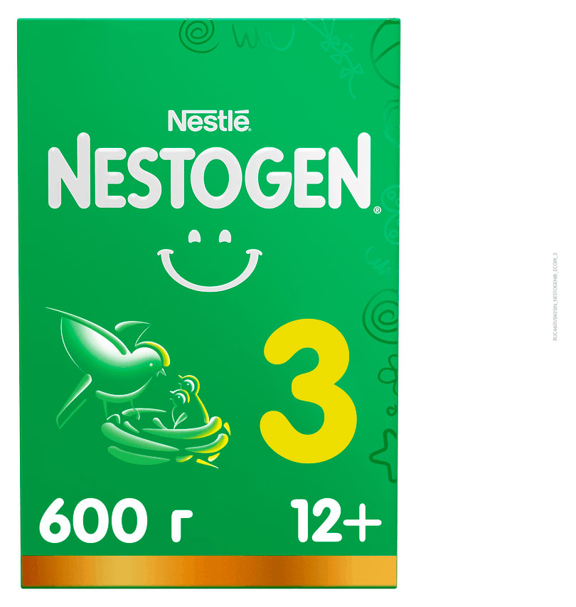 Изображение товара Детские смеси Nestogen Nestle 3 с пребиотиками и лактобактериями L.reuteri 0.6 кг