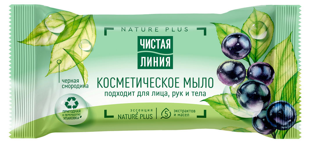 

Мыло туалетное Чистая Линия Черная смородина, 75 г