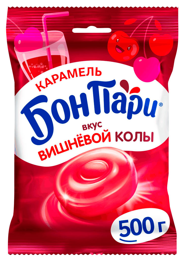 

Карамель Бон Пари со вкусом вишневой колы, 500 г