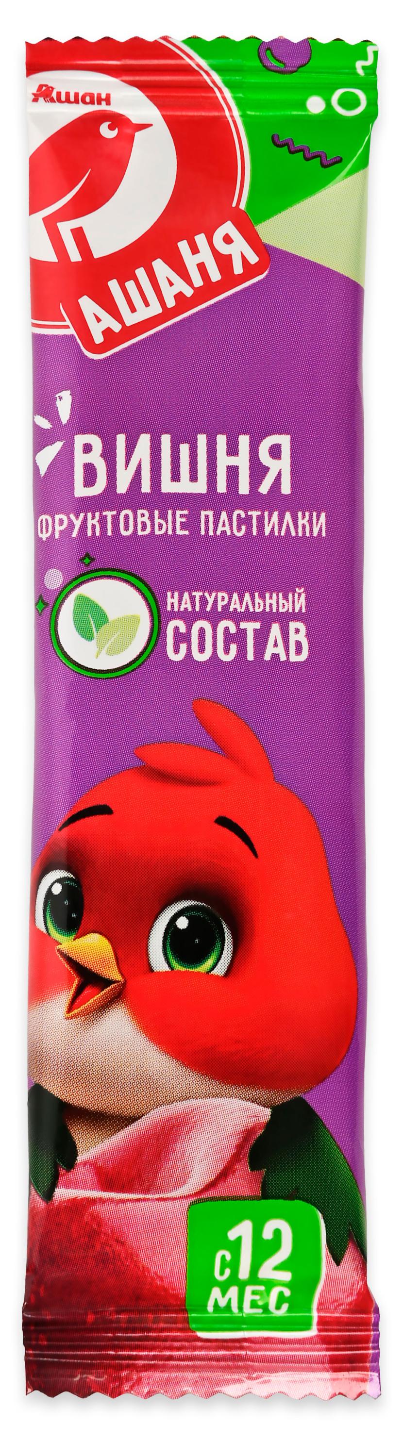 Изображение товара Фруктовые пастилки АШАН Красная птица Ашаня вишня с 12 мес., 15 г