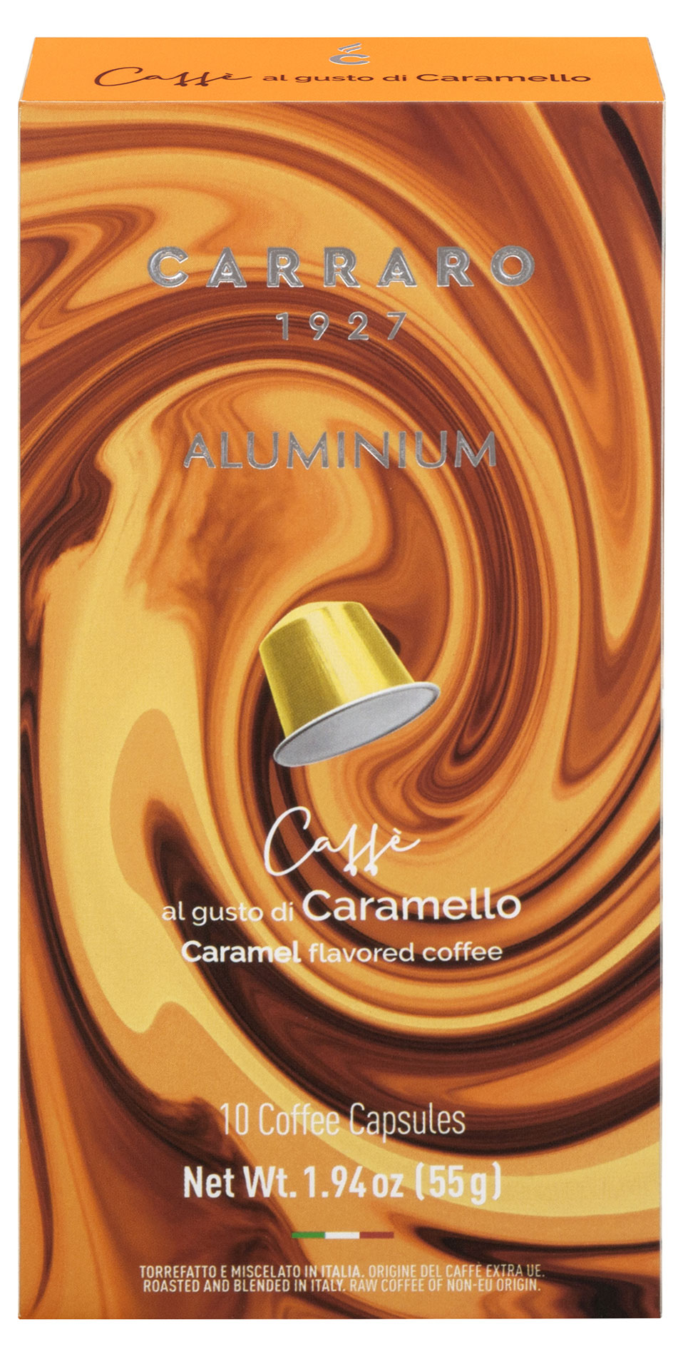 Carraro | Кофе капсульный Carraro Aluminium Caramello Италия, 10 капсул