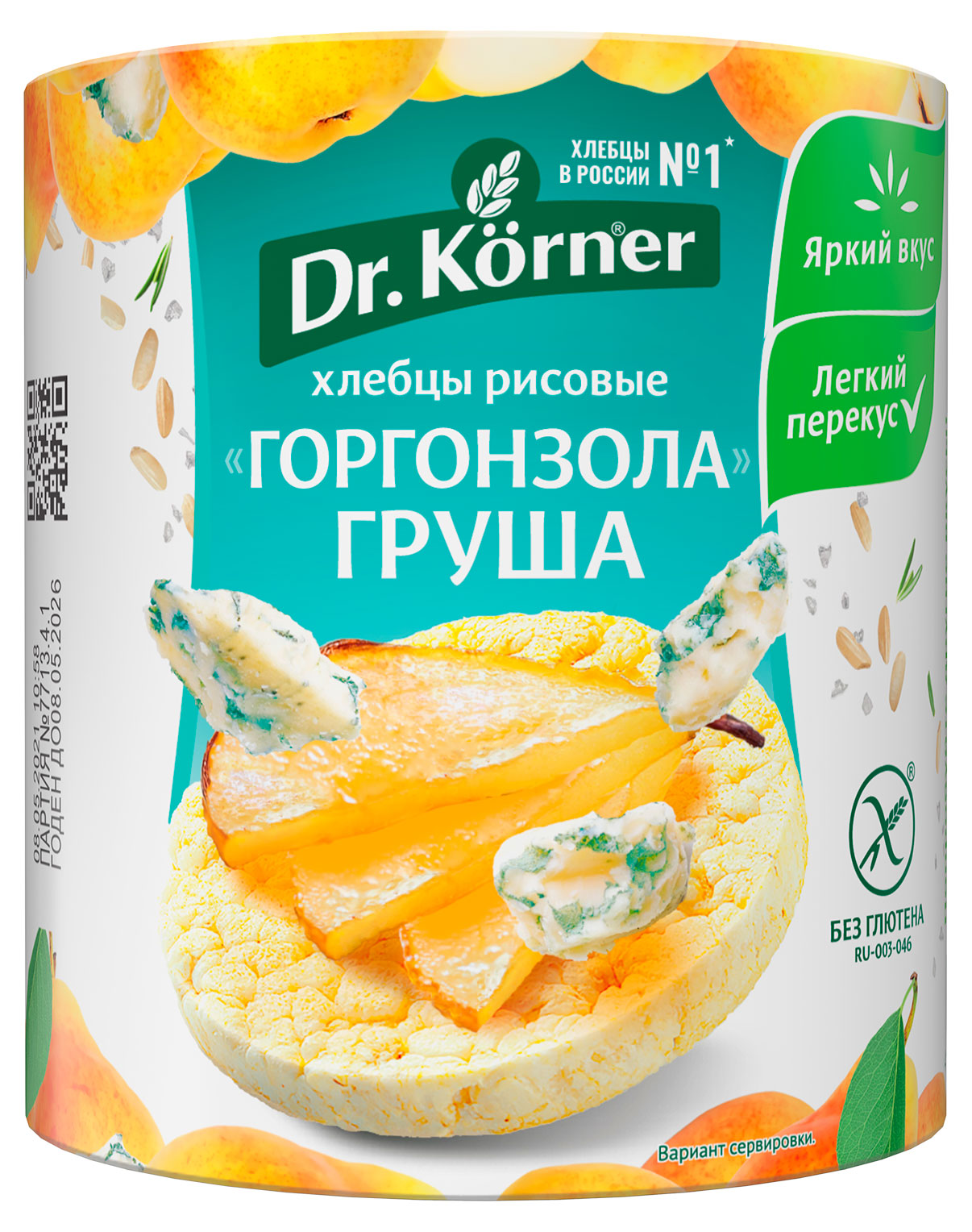 Изображение товара Хлебцы рисовые Dr. Korner Горгонзола груша, 80 г