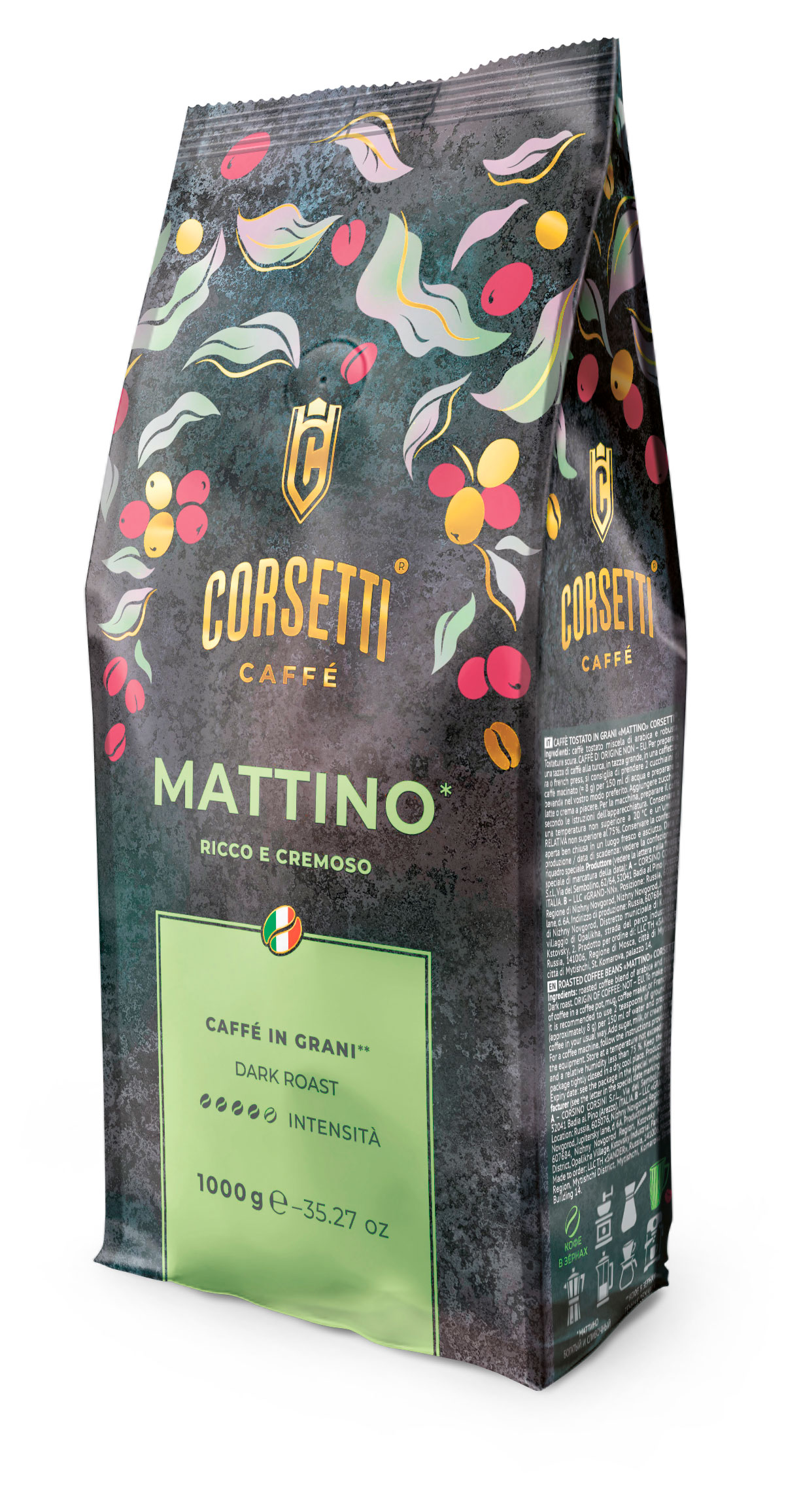 

Кофе зерновой CORSETTI Mattino, 1 кг