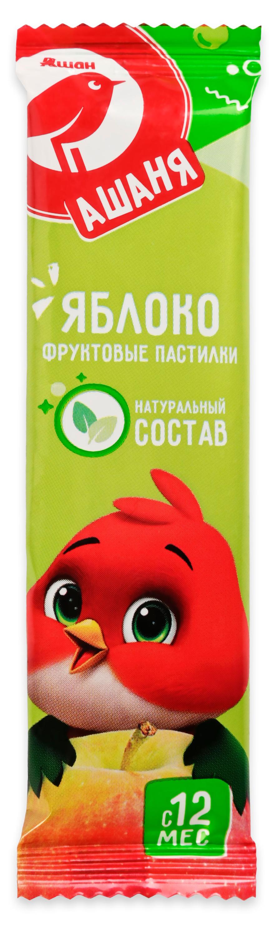 Изображение товара Фруктовые пастилки АШАН Красная птица Ашаня яблоко с 12 мес., 15 г