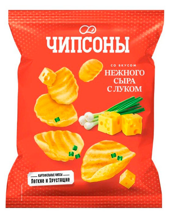 Изображение товара Чипсы картофельные «Чипсоны» со вкусом нежного сыра и лука, 40 г
