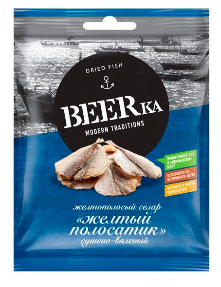 Изображение товара Желтый полосатик сушено-вяленый BEERka, 40 г