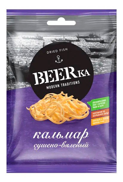 Изображение товара Кальмар сушено-вяленый BEERka, 70 г