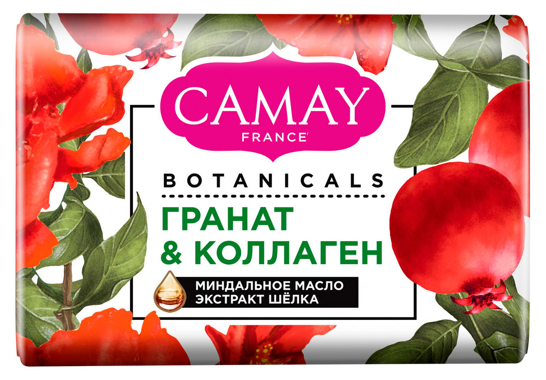 Изображение товара Мыло Camay Гранат и коллаген - парфюмированное твердое мыло кусковое