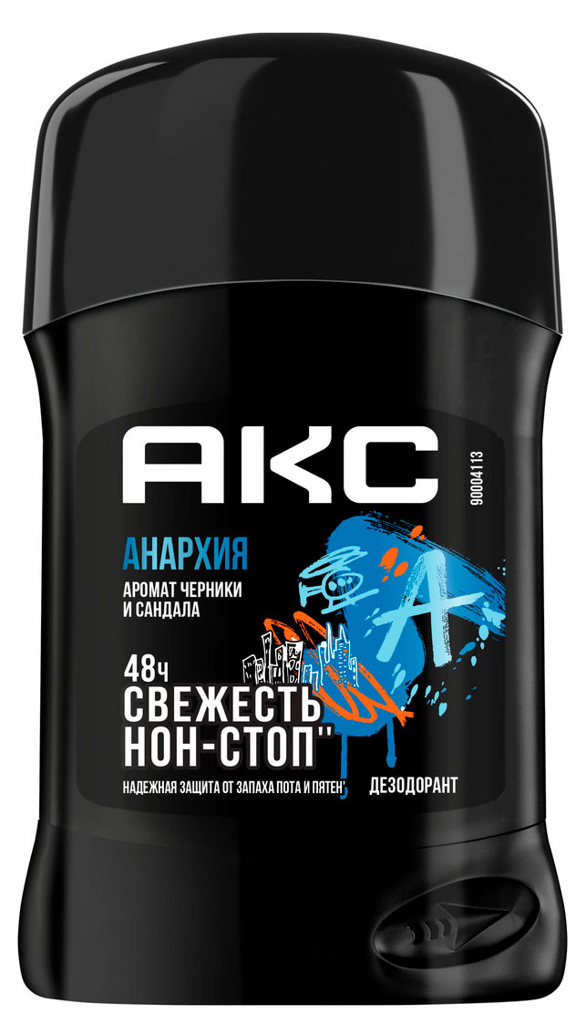 

Дезодорант-карандаш мужской Акс Анархия защита от запаха пота 48 часов твердый стик, 50 мл