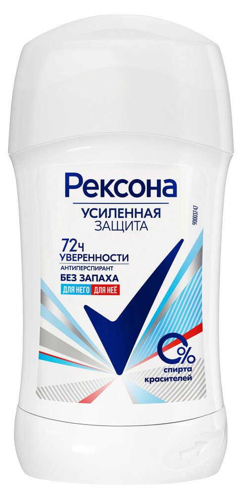 Дезодорант-антиперспирант «Рексона» без запаха твердый стик, 40 мл