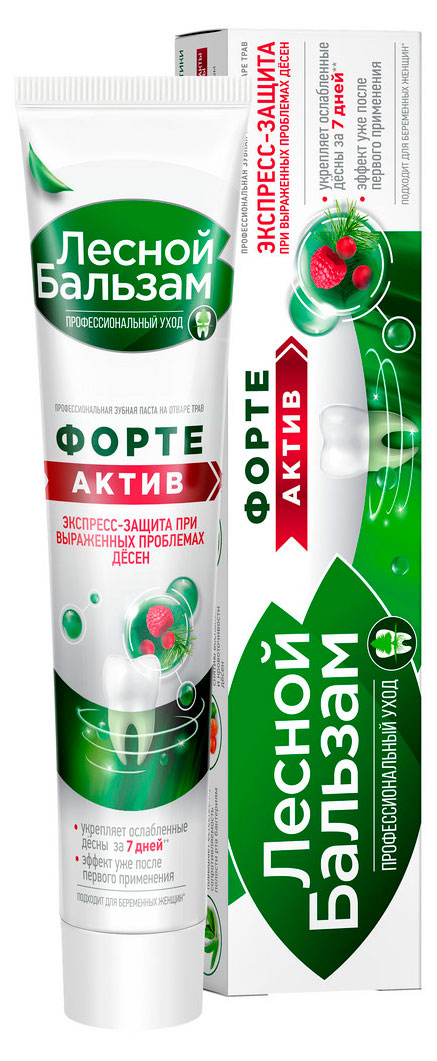 Зубная паста «Лесной Бальзам» с экстрактами коры дуба и пихты на отваре трав от кровоточивости десен, 75 мл