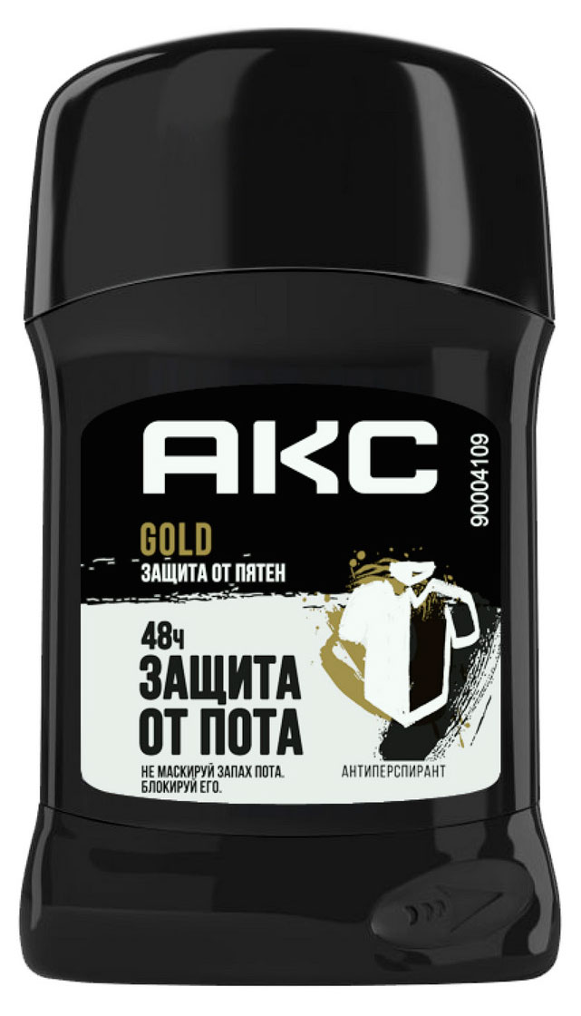 Антиперспирант мужской «Акс» Gold Агаровое дерево и ваниль твердый стик, 50 мл