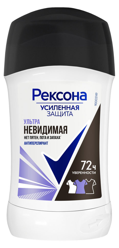 

Дезодорант-антиперспирант женский Рексона Ультраневидимый твердый стик, 40 мл