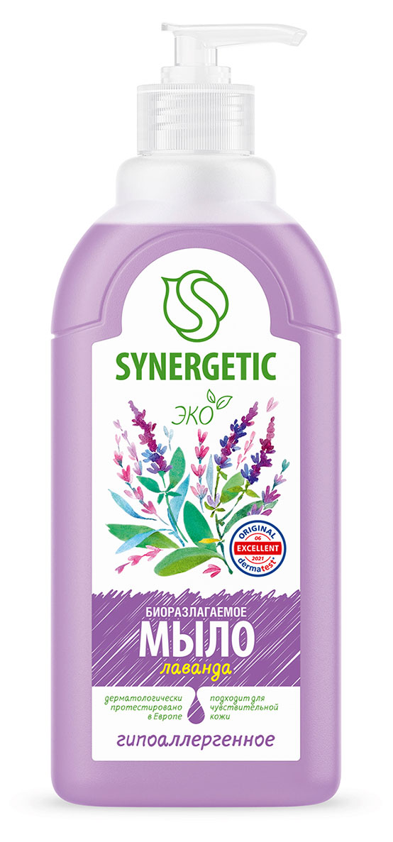 Мыло жидкое Synergetic Лаванда, 500 мл
