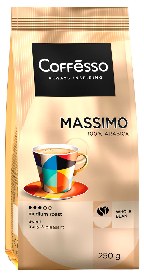 Изображение товара Кофе зерновой Coffesso Massimo, 250 г