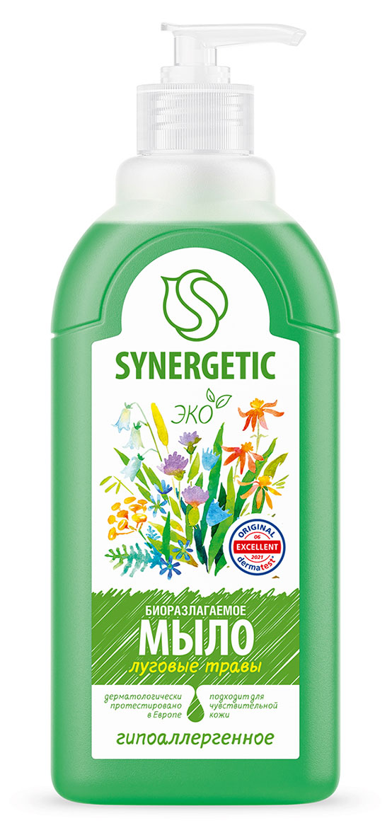 Мыло жидкое Synergetic Луговые Травы, 500 мл