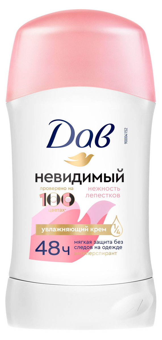 

Дезодорант-антиперспирант женский Дав Невидимый Нежность лепестков твердый стик, 40 мл